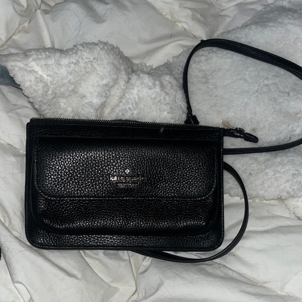 Kate Spade Textured Black Crossbody Bag